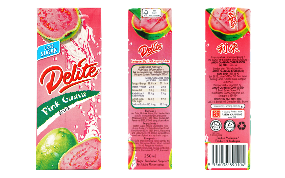 DELITE LESS SUGAR - PINK GUAVA
Tropical paradise awaits with Pink Guava.