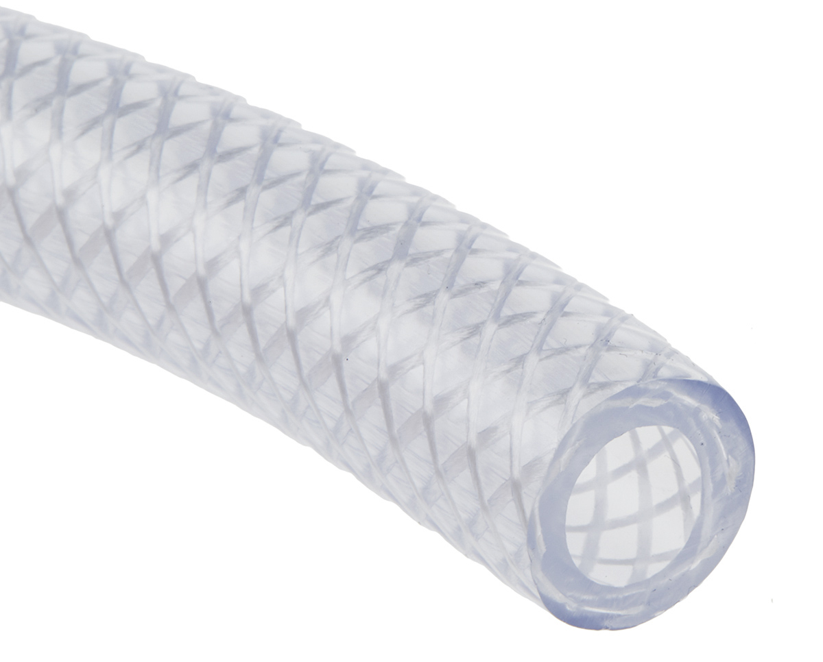 RS PRO Hose Pipe, PVC, 12.5mm ID, 17.5mm OD, Clear, 25m