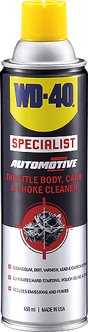 WD 40 Specialist Automotive Throttle Body, Carb & Choke Cleaner Eliminate  Hard Starting 450mL