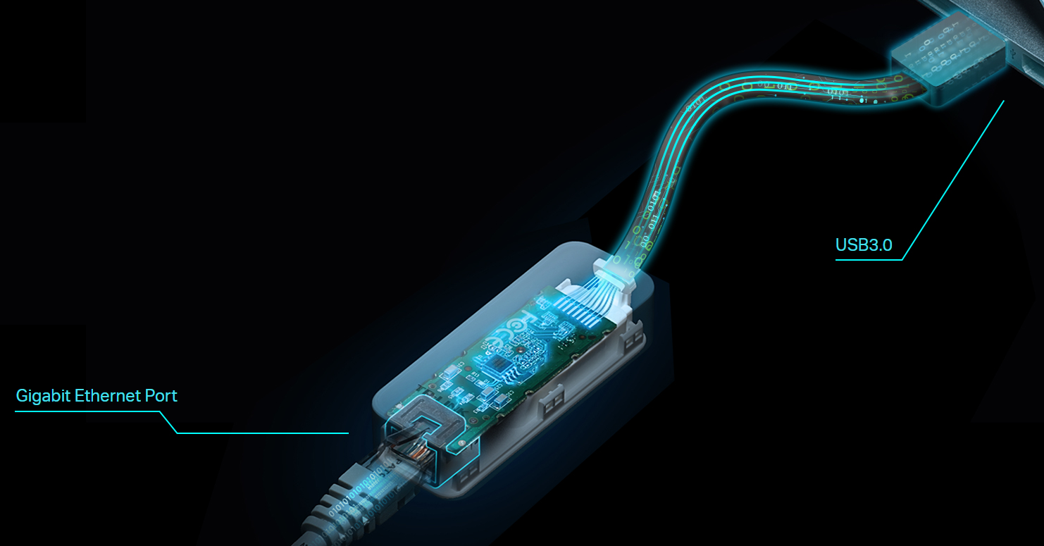 Gigabit Networking
for Fast, Stable Data Transfers
Equipped with a USB 3.0 port and Gigabit Ethernet port, it supports network speeds up to 1000 Mbps for faster large file transfers and downloads, seamless streaming, immersive gaming, and more.