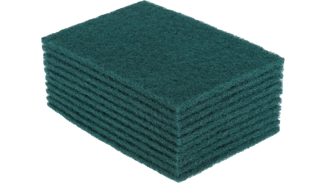 RS PRO Blue Microfibre Cloths for Cleaning, Drying, Dry Use, Pack of 10,  400 x 400mm, Repeat Use