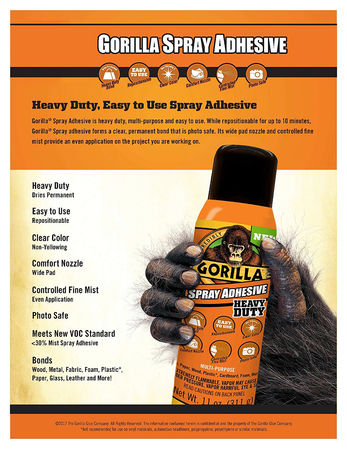 gorilla adhesive spray