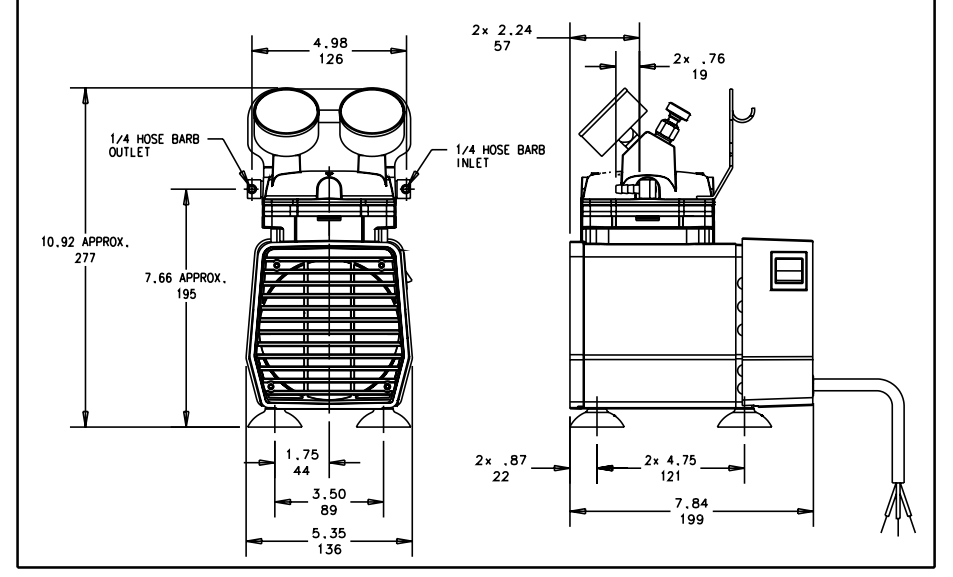 Gast Diaphragm Oilless Vacuum Pump Complete Singapore Eezee