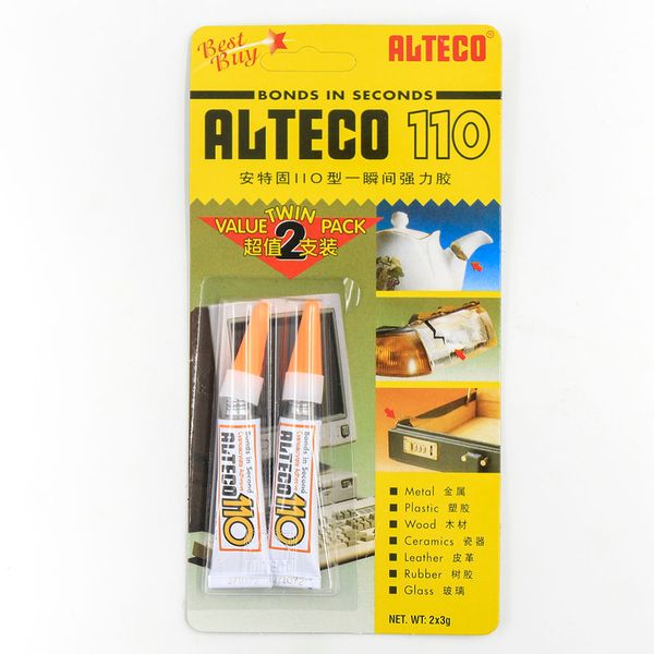 vendita all'ingrosso alteco super colla 110 3g chiaro legami liquidi nel  secondo pacchetto gemello di promozione