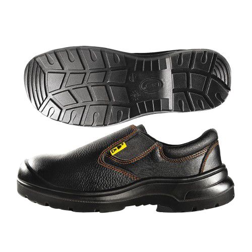 D\u0026d Grain Leather Slip-on Safety Shoe 