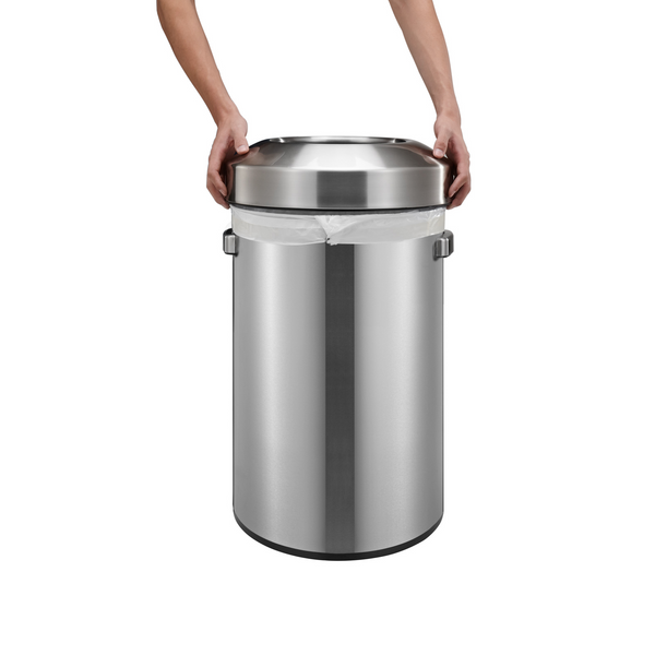 EKO Urban 60 Liter Commercial II Stainless Steel Open Top Trash