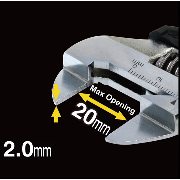 ENGINEER TWM-06 Monkey Pocket Wrench - Thin Tip, 4.3 Inch, For Tight Spaces