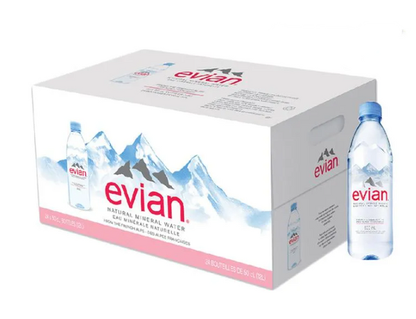 Evian Natural Mineral Bottle Water