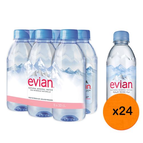 Evian Natural Mineral Bottle Water