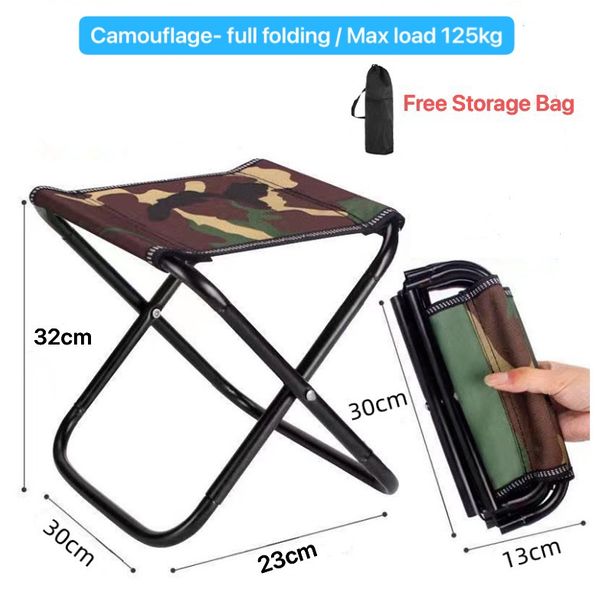 Fishing Storage Stool Outdoor Folding Chair Small Stool Portable