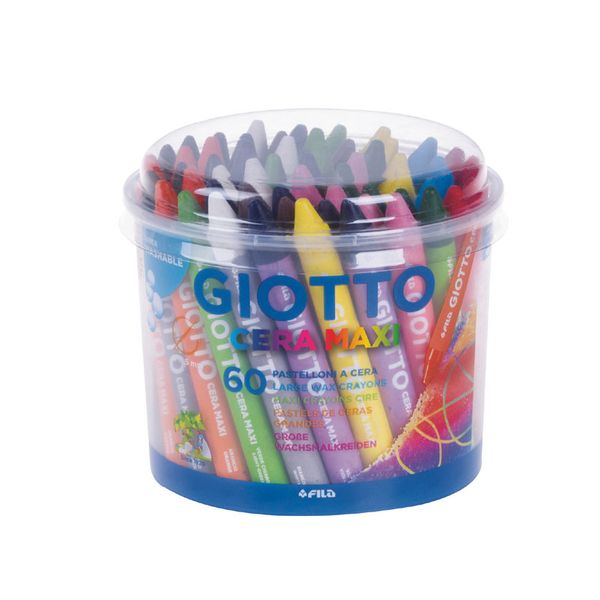 Crayon cire Giotto Maxi bébé - pot de 40 crayons