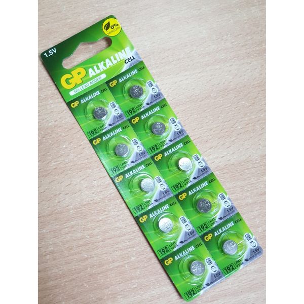 GP Alkaline Cell Battery LR41 192 1.5V [10 Pack] 