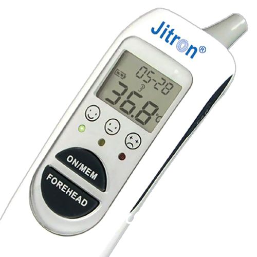 in ear or forehead thermometer