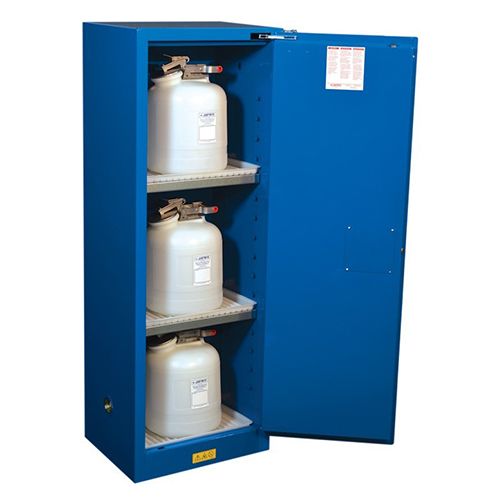 Justrite Sure Grip Ex Slimline Hazardous Safety Cabinet Royal Blue