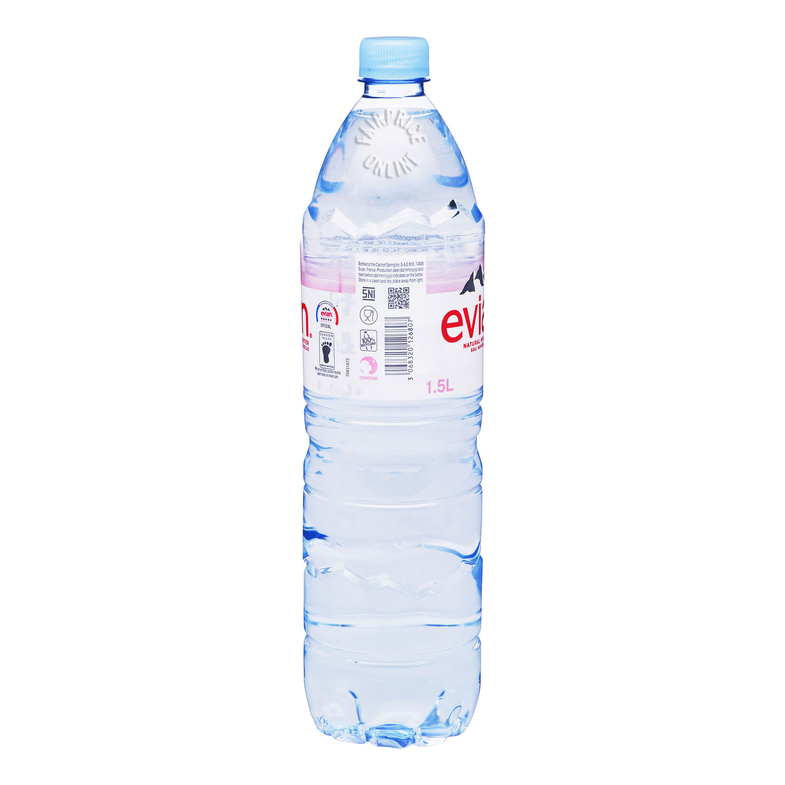 Evian Natural Mineral Bottle Water 1.5L - Eezee