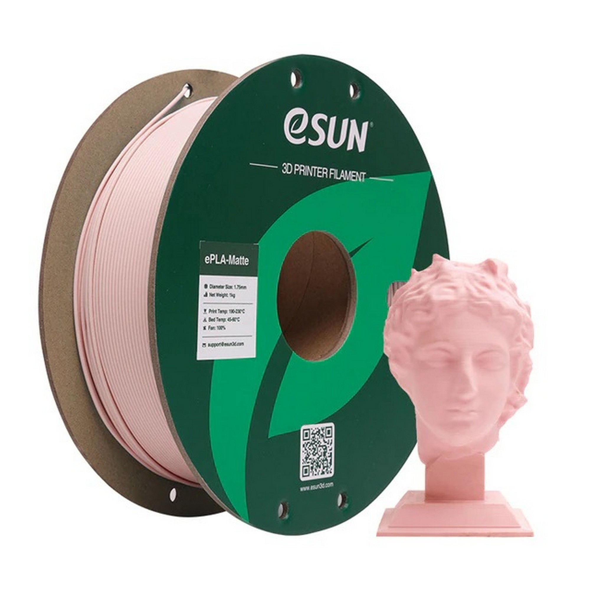 Esun Epla Matte 1.75mm 1KG 3D Printer Filament Peach Pink - Eezee