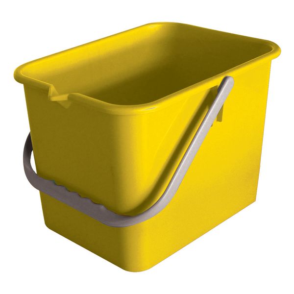 14L Plastic Black Bucket With Handle