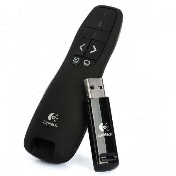 Logitech Wireless Presentation Remote With Red Laser Pointer R400
