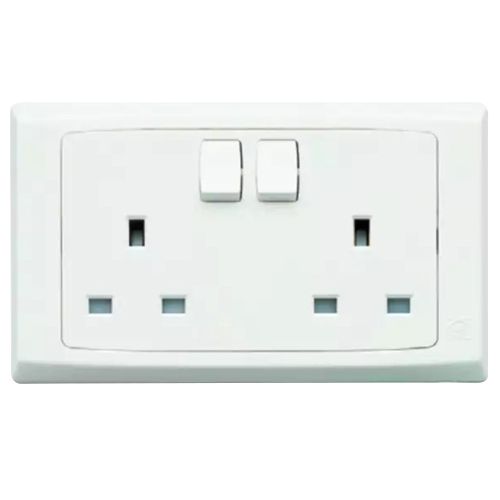 Mk Electric 2 Gang 13a Switched Socket 