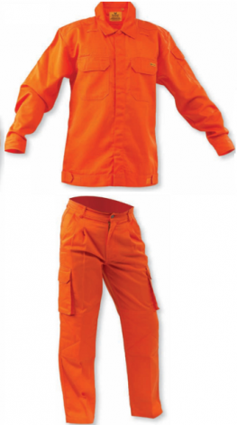 Nomex Fire Retardant Jacket and Pant Orange