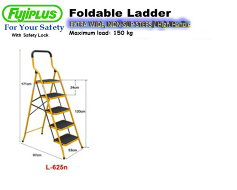 Fujiplus Foldable Ladders L-625N Series (extra Wide | Non-Slip ) - Eezee