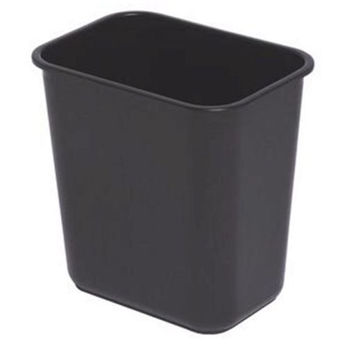 black plastic dustbin