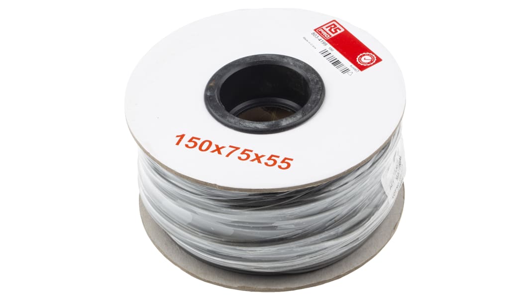 RS Pro Grey, 0.33 mm² Hook Up Wire, 100m
