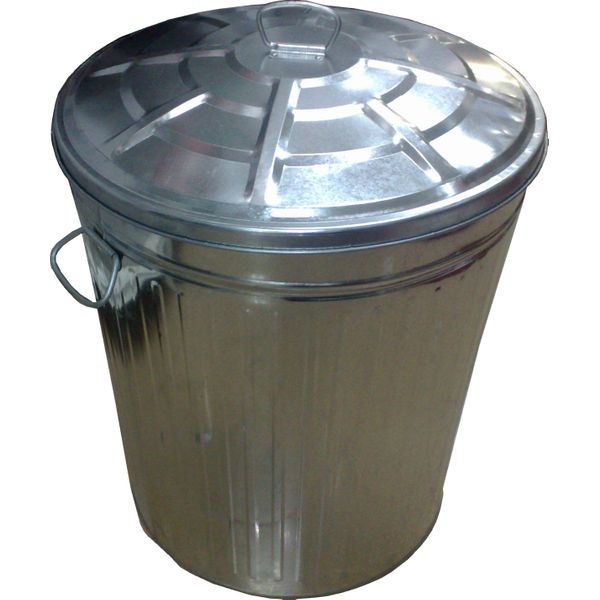 Round Galvanized Garbage Can C/w Lid Singapore Eezee