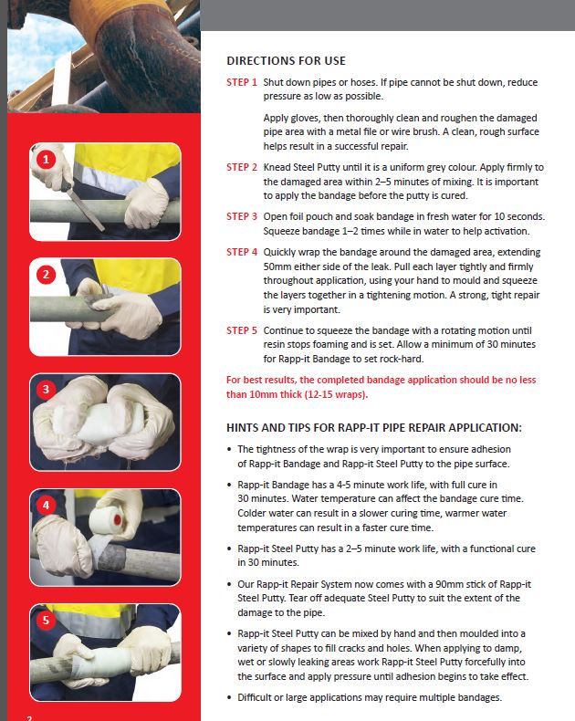 Rappit Pipe Repair Bandage Eezee