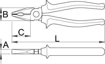 combination plier diagram