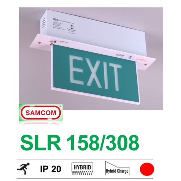 recessed emergency exit sign