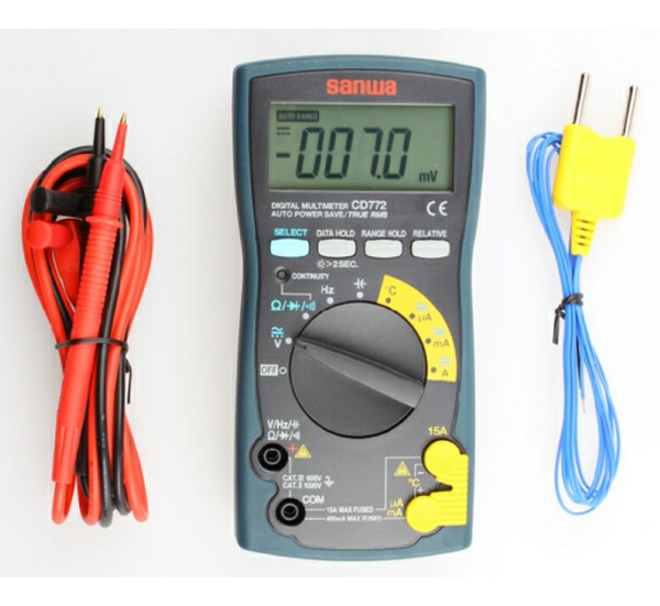 Sanwa CD772, Digital Multimeter with Backlight & Temperature Measurement