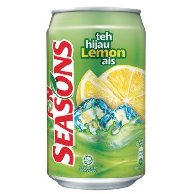 Seasons Lemon Green Tea 300ml Can Singapore Eezee