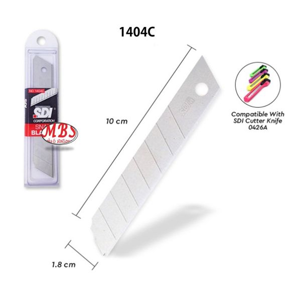 Slice 10528 Pointed Tip Ceramic Replacement Blade with 1 Cutting Depth,  Equivalent to 20 Metal Blades (3 Pack), White