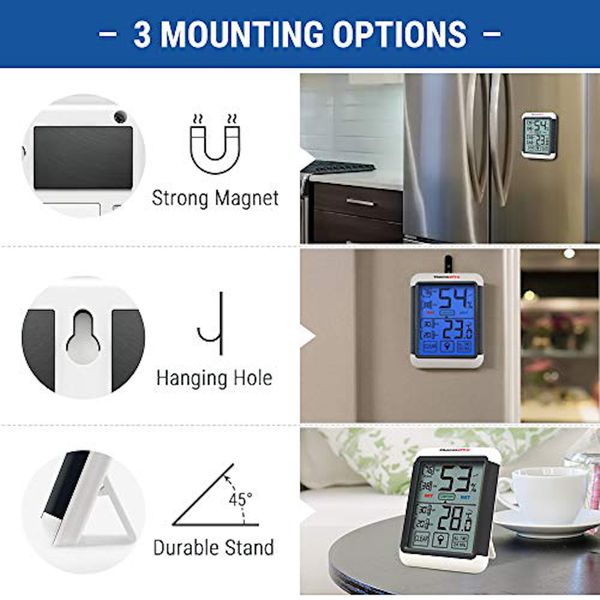 Digital Hygrometer Room Thermometer Monitor With Backlight