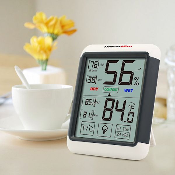 Room Temperature Gauge Humidity Monitor with Backlight High Low