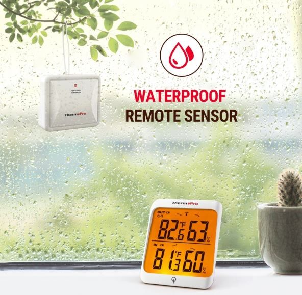 ThermoPro Indoor Outdoor TX-4 Waterproof Transmitter for TP60S