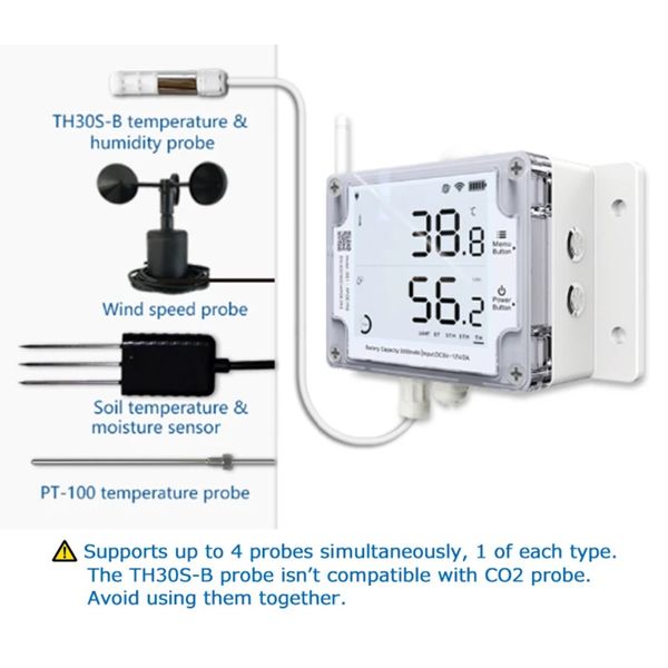 UbiBot WS1 Cloud-based WIFI Temperature Sensor, Wireless 2.4GHZ