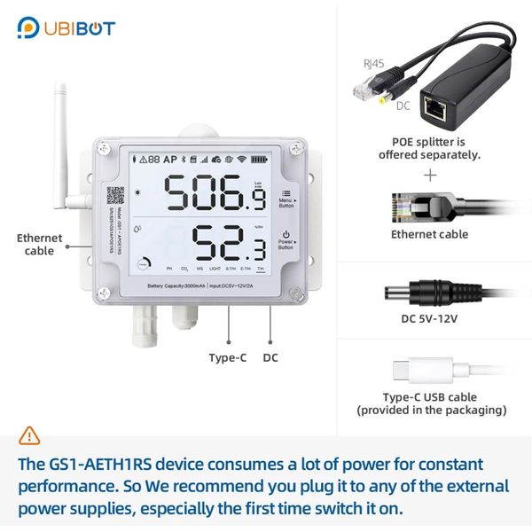 Répartiteur RJ45 POE UBIBOT - 10/100Mbps de données Ethernet