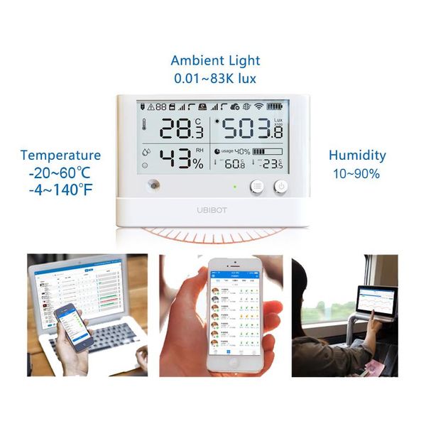 UbiBot WS1 Cloud-based WIFI Temperature Sensor, Wireless 2.4GHZ