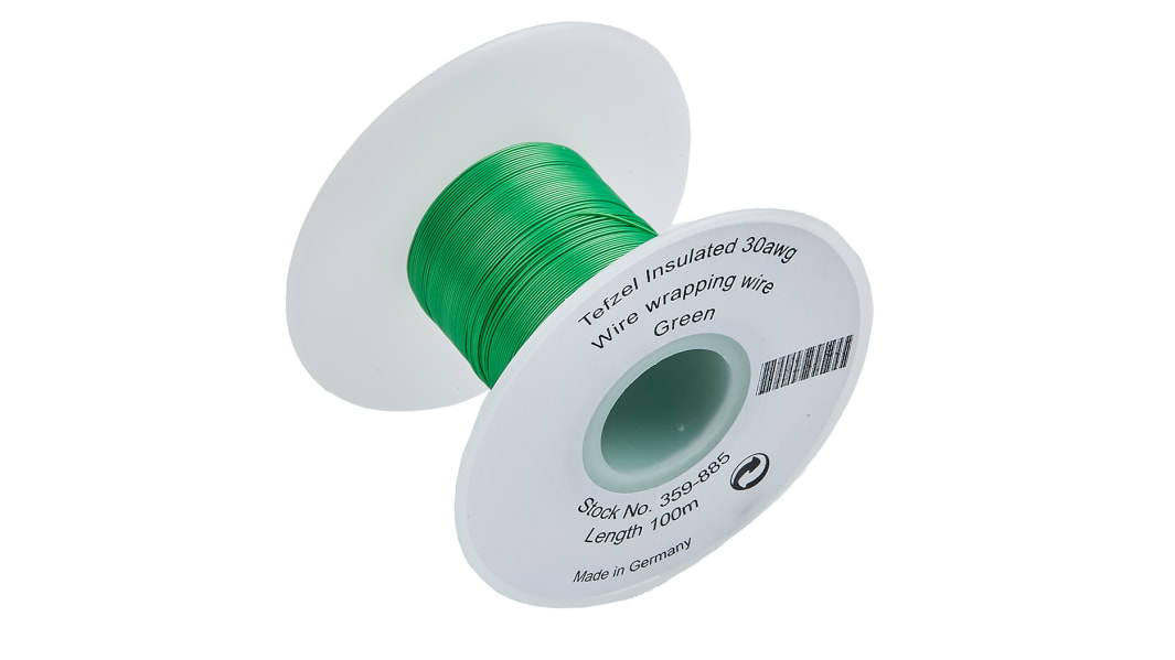 RS PRO, RS PRO Green 1mm² Hook Up Wire, 32/0.2 mm, 100m, PVC Insulation, 196-4336