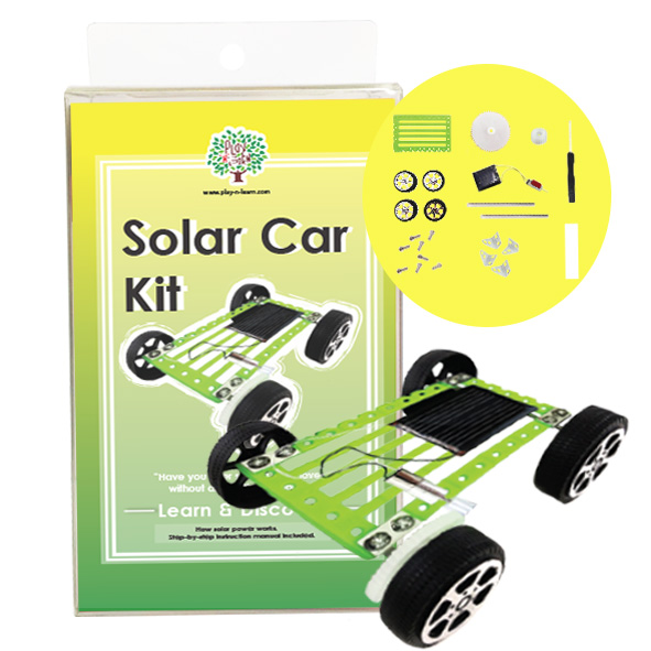 
Learn and discover how solar energy is harnessed to make things work.
Experiment on making this Solar Car Kit with all materials included and
step-by-step instructions. There's also pictorial instructions to assist the young ones
in making their very own solar car. 
Remember you will need a sunny day with strong sunlight to see your creation move.
Great way to introduce eco energy to your students too!
Suitable for 9 years and up

Play N Learn is the leading Educational Products Store in Singapore. 