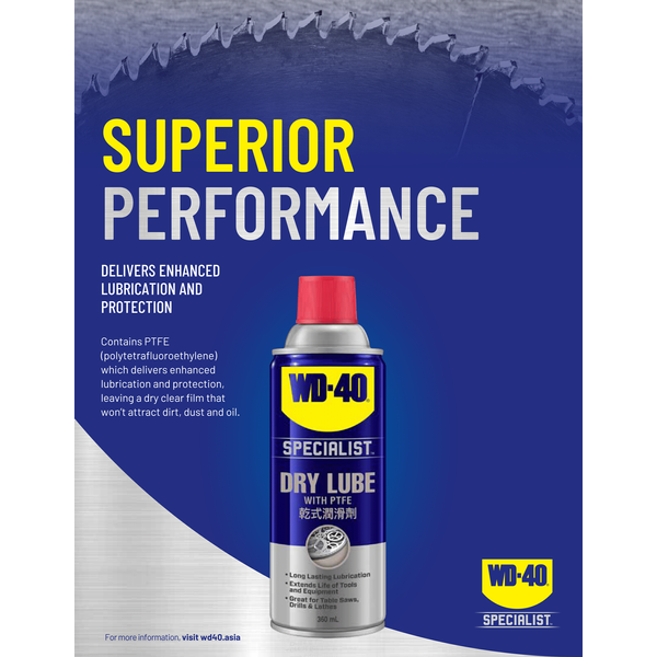 WD-40 dry lubricant