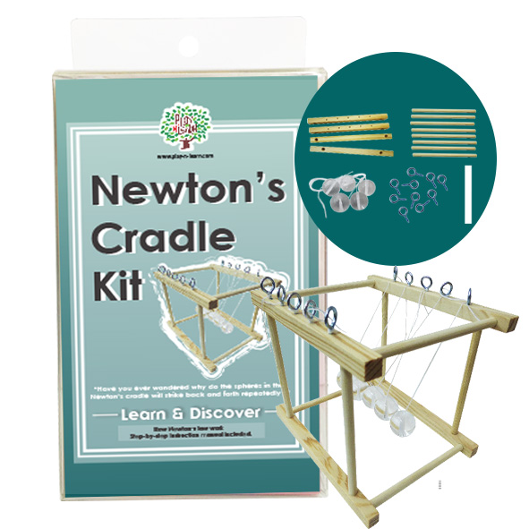 Please copy and paste the Following Link in your browser to see the product demonstration.  http://bit.ly/PlayNLearnNewtonsCradle

Have you been fascinated by a Newton's Cradle Toy?
Why not, create your very own with this DIY Newton's Cradle Kit that comes
complete with all the materials and step-by-step instructions manual.
There's even pictorial illustrations!
For teachers, this is a suitable tool to illustrate how energy can be transferred from one object to another. There's even an explanation to reinforce student's understanding of the Newton's Cradle. 

Play N Learn is the leading Educational Products Store in Singapore. 