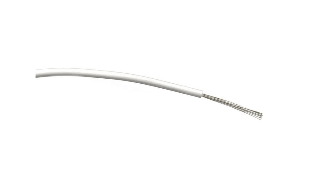 Rs Pro 1964320 White 0.75 Mm² Hook up Wire, 18 Awg, 24/0.2 Mm