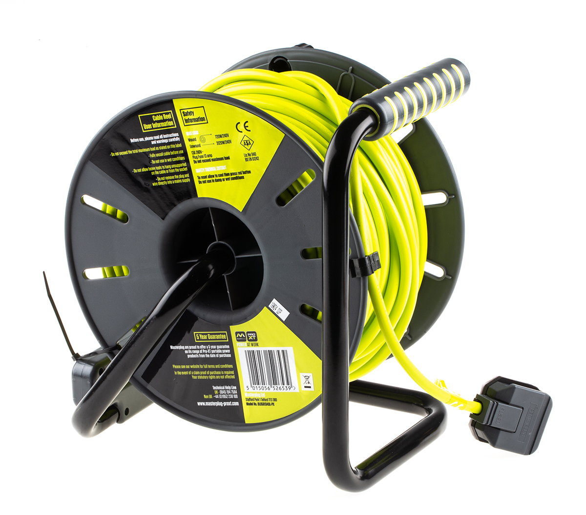 RS PRO Green Test Lead Extension Reel, 50m Cable Length, CAT II