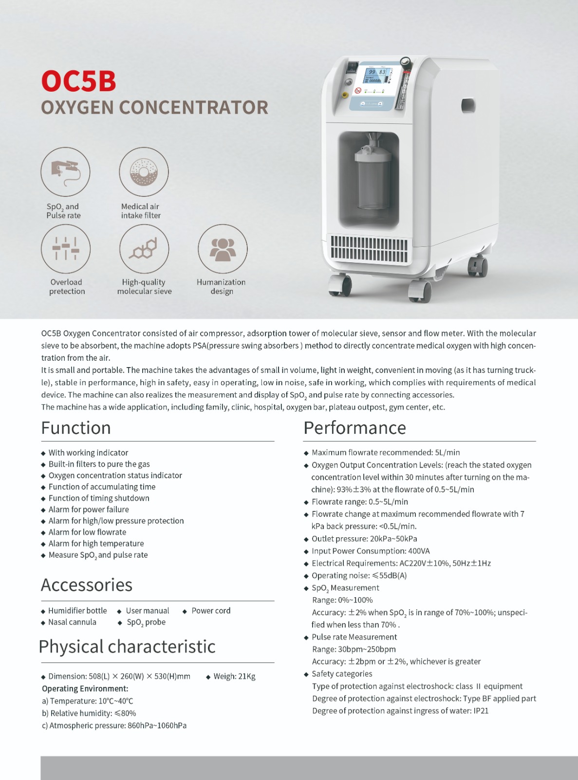 Oxygen Concentrator 22Kg Eezee