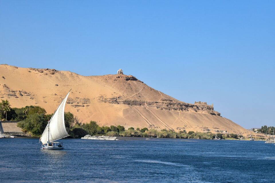 A felucca under sail at Aswan