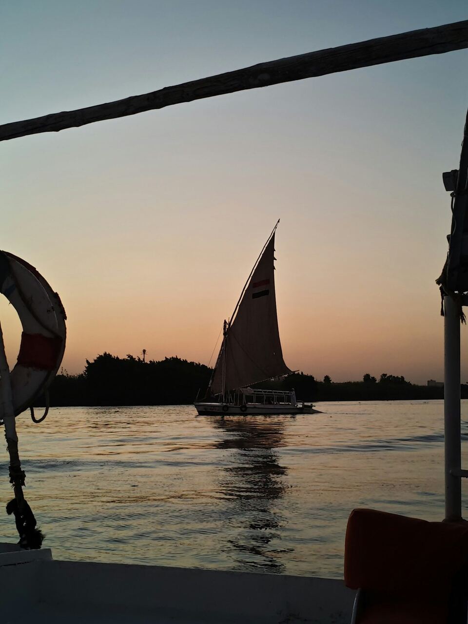 A felucca at sunset on the Nile