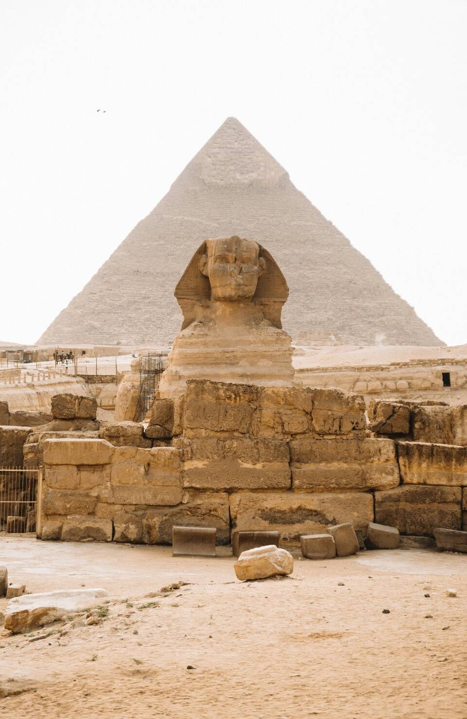 The Great Sphinx, with the Pyramid of Khafre behind. Photo: Alex Azabache